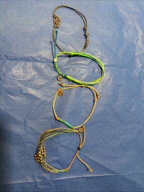 Pura Vida Bracelets x 3 and Lotus Flower Bracelet